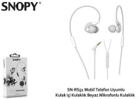 Snopy SN-RS51 Mobil Uyumlu Kulak içi Beyaz Mikrofonlu Kulaklık - 1
